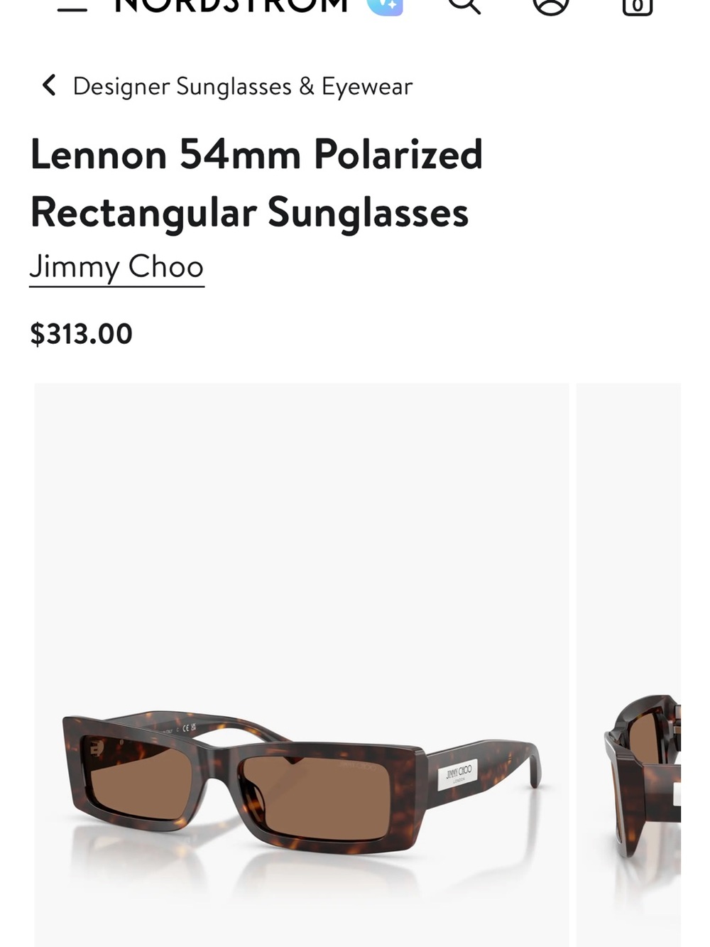 Jimmy Choo Brown Tortoise Sunglasses